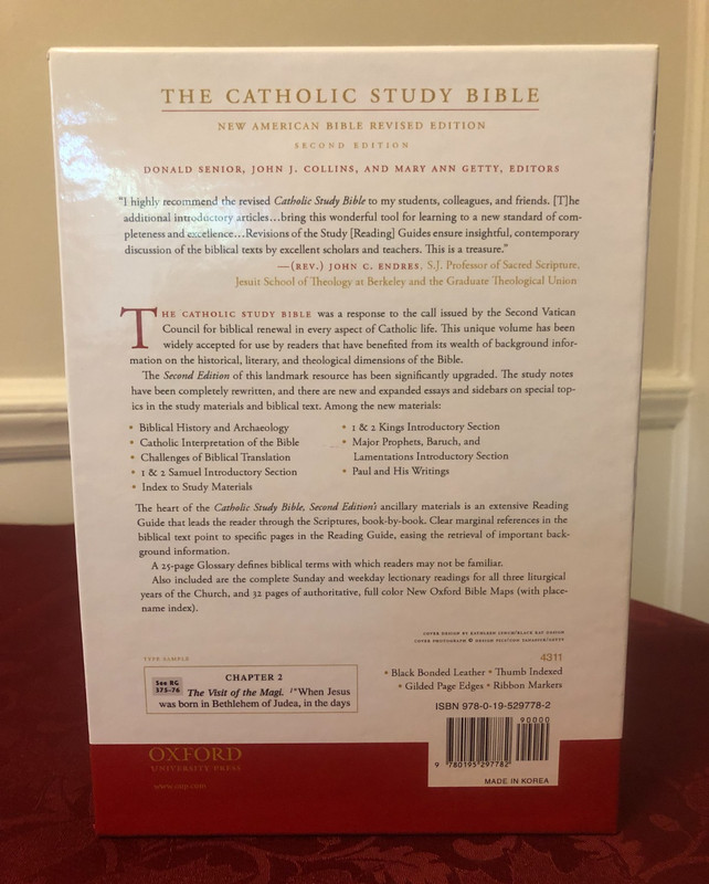 Catholic Study Bible, 2nd Ed. (2011, Bonded Leather/Thumb Indexed) gallery