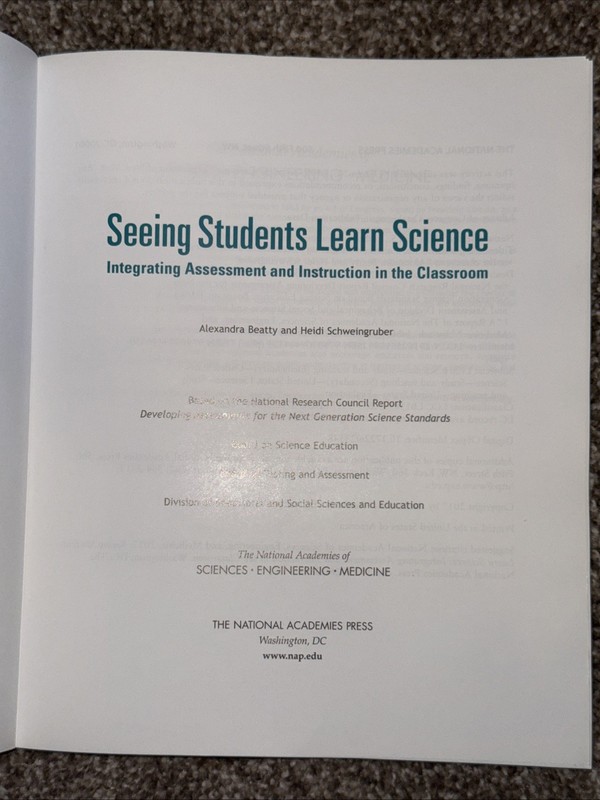 Seeing Students Learn Science : Integrating Assessment and Instruction in the... gallery