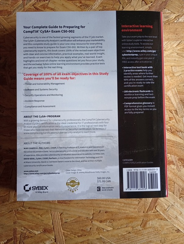 Sybex Study Guide Ser.: CompTIA CySA+ Study Guide 3c