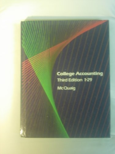 COLLEGE ACCOUNTING FUNDAMENTALS: CHAPTERS 1-29 By Douglas Mcquaig – Hardcover