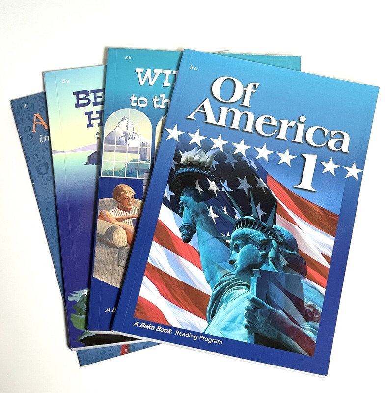 5th Grade Reading Program Set Of 4 Books Homeschool Learning Self study Abeka