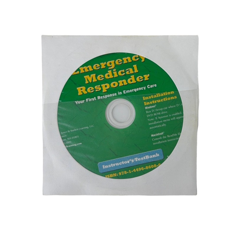 Emergency Medical Responder 5th Edition Jones & Bartlett 2011 in 3 Ring Binder gallery