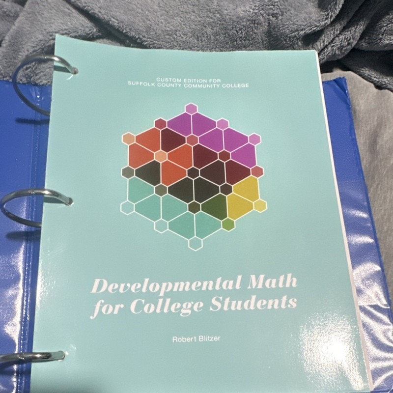 Robert Blitzer Pearson Developmental Math Custom Edition Suffolk County College