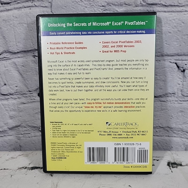 Title: Unlocking the Secrets of Microsoft Excel Pivot Tables CD ROM gallery