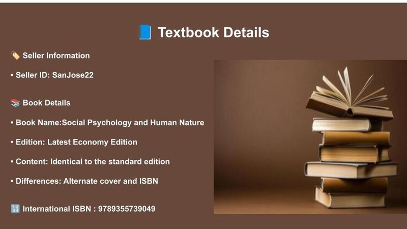 NEW: Social Psychology and Human Nature by Brad J. Bushman 5th ed-9789355739049 gallery