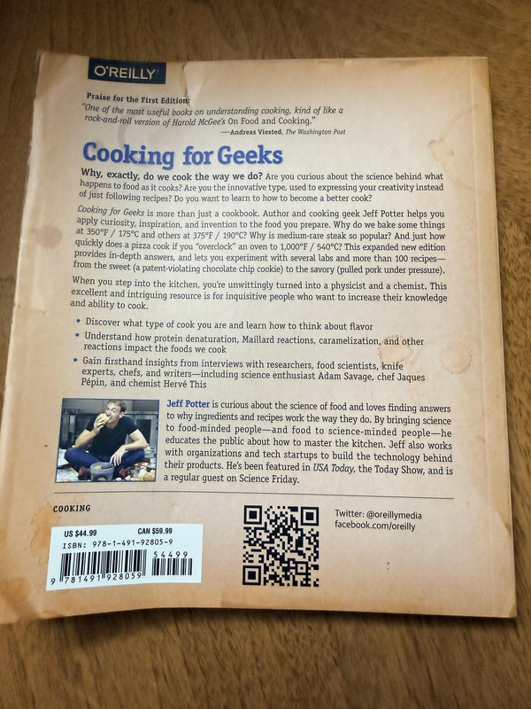 Cooking For Geeks Jeff Potter Paperback Book O'Reilly Science Cookbook 2nd Ed gallery
