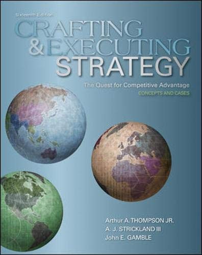 Crafting and Executing Strategy: The Quest for Competitive Advantage: Concep…