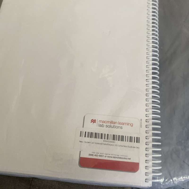 Hayden-McNeil Student Lab Notebook Chemistry 100 Duplicate Sets Spiral Bound gallery