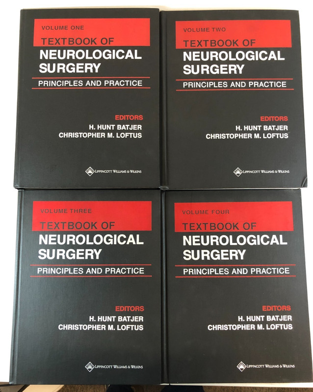 Textbook Of Neurological Surgery, Batjer and Loftus, 4 volumes, 2002, EB-1