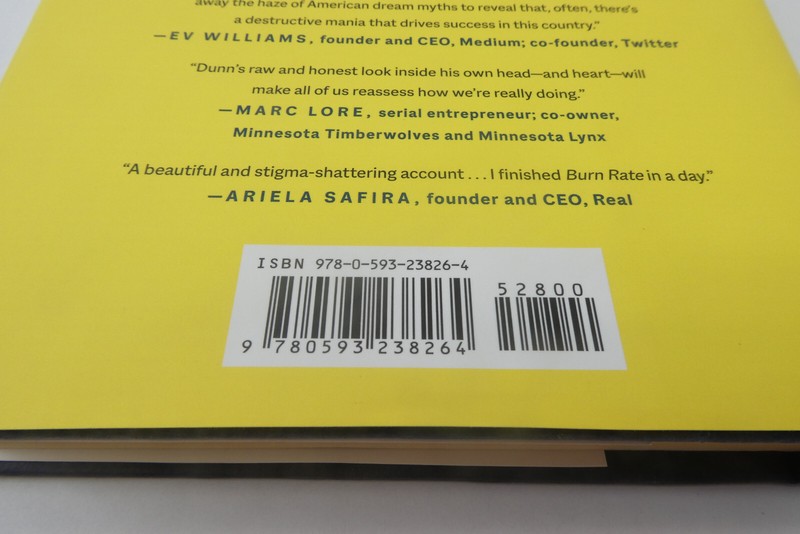 First Edition First Printing Burn Rate Launching A Startup Andy Dunn HC Book gallery