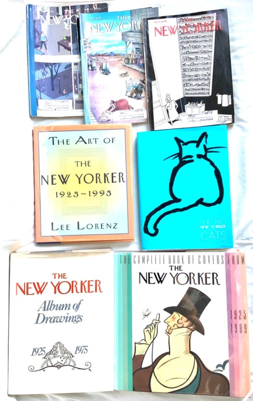 THE NEW YORKER Lot of 4Books +DJ and 3 Magazines, Art, Cats, Covers, Drawing 
