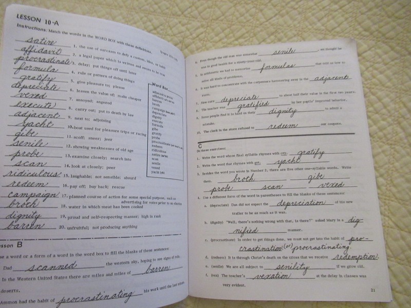 Pathway Publishers Working with Words 8 Vocabulary Workbook (Teacher's Edition) gallery