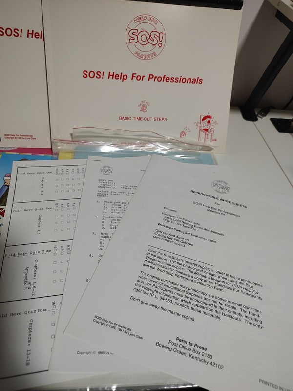 SOS Help For Parents Professionals Kit - Cassette Tape Manuals Books Worksheets gallery