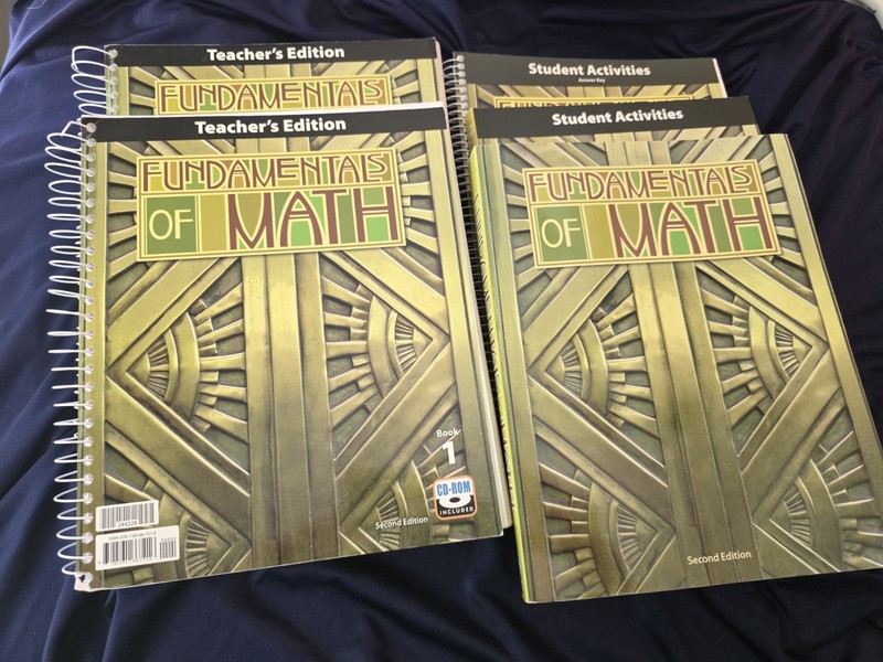 BJU Fundamentals Of Math Set Teacher’s Edition With CD And Student- Bob Jones