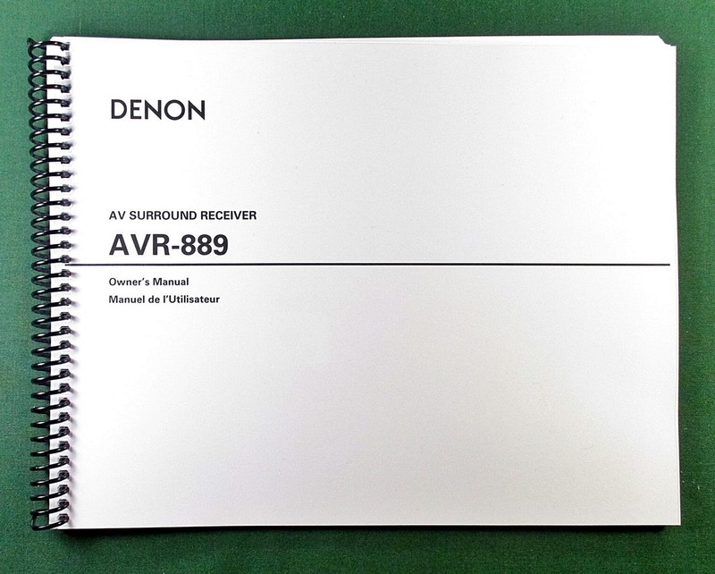 Denon AVR-889 Instruction Manual: 80 Pages & Protective Covers!