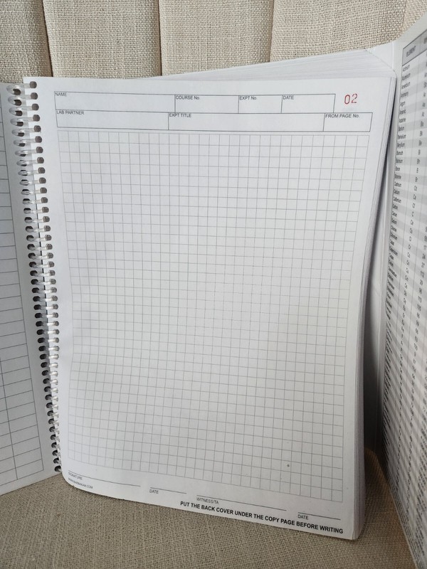 Lab Notebook 99 carbonless self-copying pages spiral bound Barbakam gallery