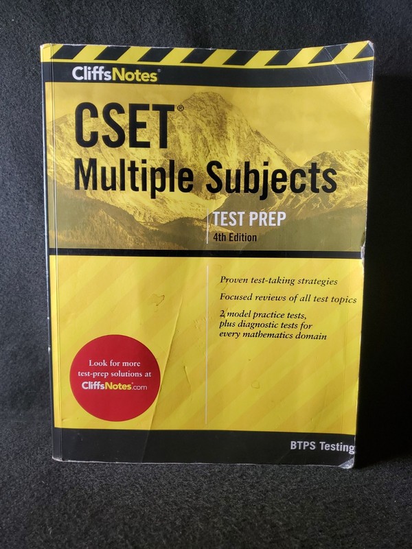 CliffsNotes CSET Multiple Subjects Test Prep – 4th Edition – BTPS Testing – Houg