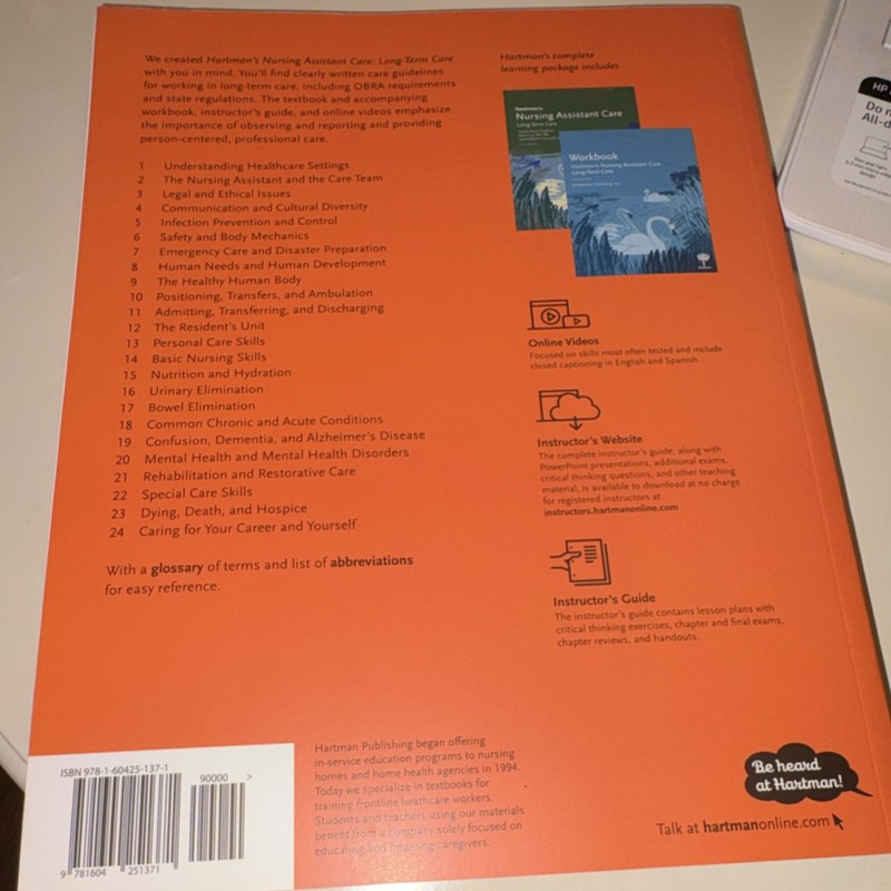 Hartman's Nursing Assistant Care Fifth Edition Hedman Fuzy Howard Paperback gallery