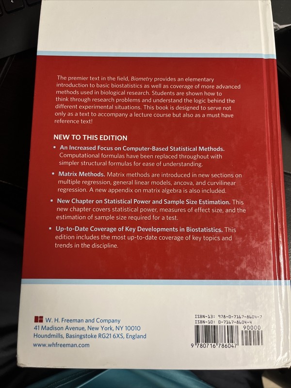 Biometry, 4th Edition gallery