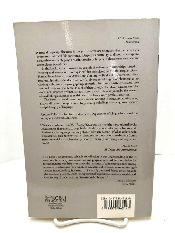 Lecture Notes Ser.: Coherence, Reference, and the Theory of Grammar by Andrew... gallery