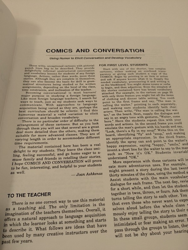 Comics and Conversation Using Humor to Elicit Conversations Ashkenas Aragones gallery