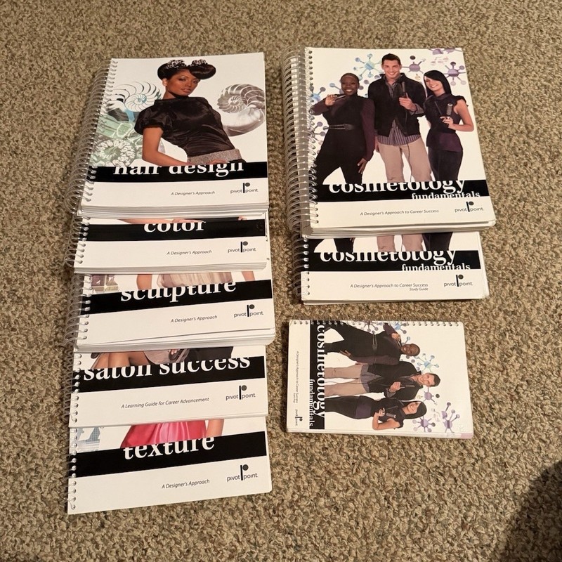 Pivot Point Cosmetology Fundamentals Spiral Textbook Set, Designer’s Approach.
