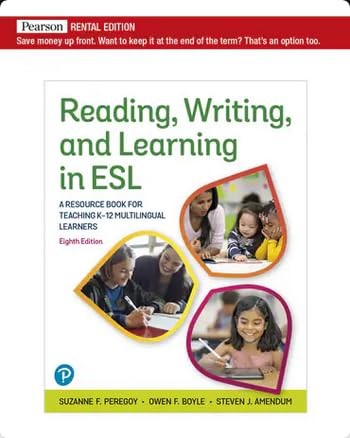 Reading, Writing, and Learning in ESL: A Resource Book for Teaching K-12 Mul…