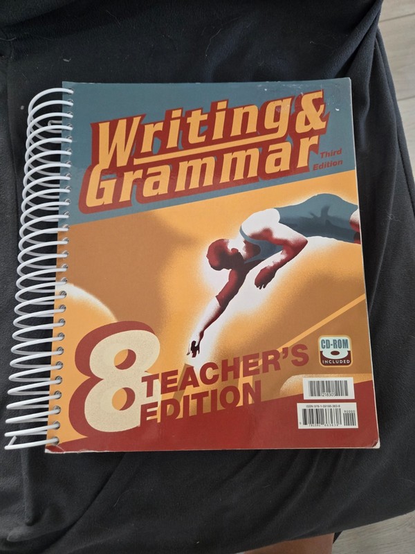 BJU Press Writing & Grammar 8 Teacher’s Edition Third Ed Book CD-ROM Included