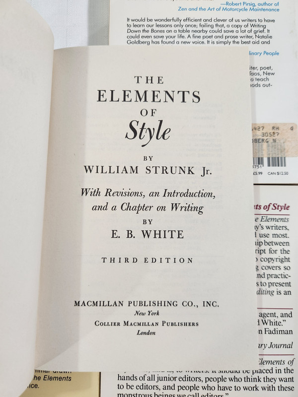 HOW TO WRITE LOT x4 ELEMENTS OF GRAMMAR STYLE EDITING WRITING THE BONES gallery