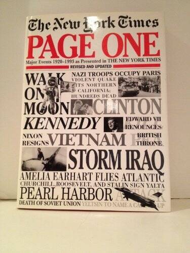Page One: Major Events, 1920-1993 As Presented in the New York Times – GOOD