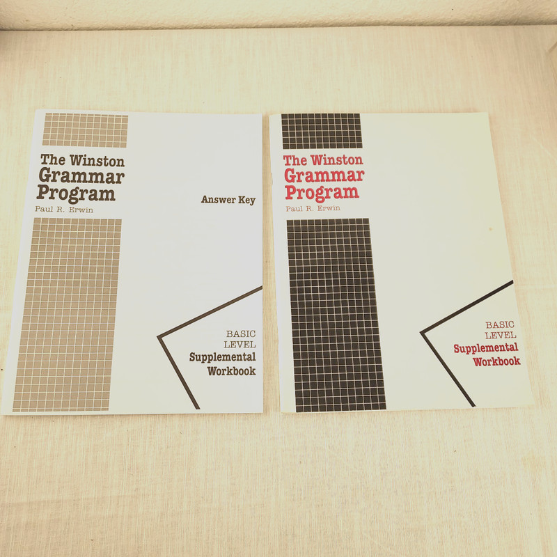 Winston Grammar Basic Level Set Supplemental Workbook + Key Paul Irwin