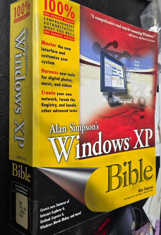 Alan Simpson’s Windows XP Bible Large Paperback Alan Simpson Ex Library Nice
