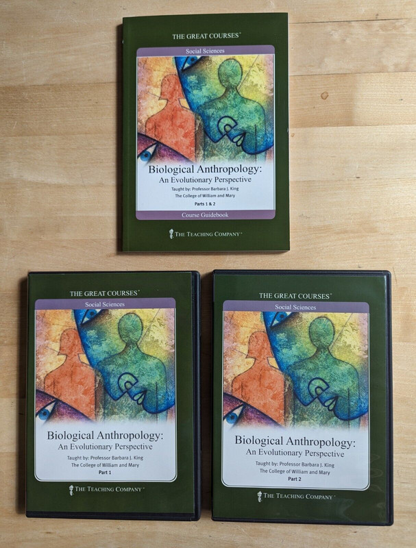 Biological Anthropology : An Evolutionary Perspective – Great Courses 4 DVD + Bk