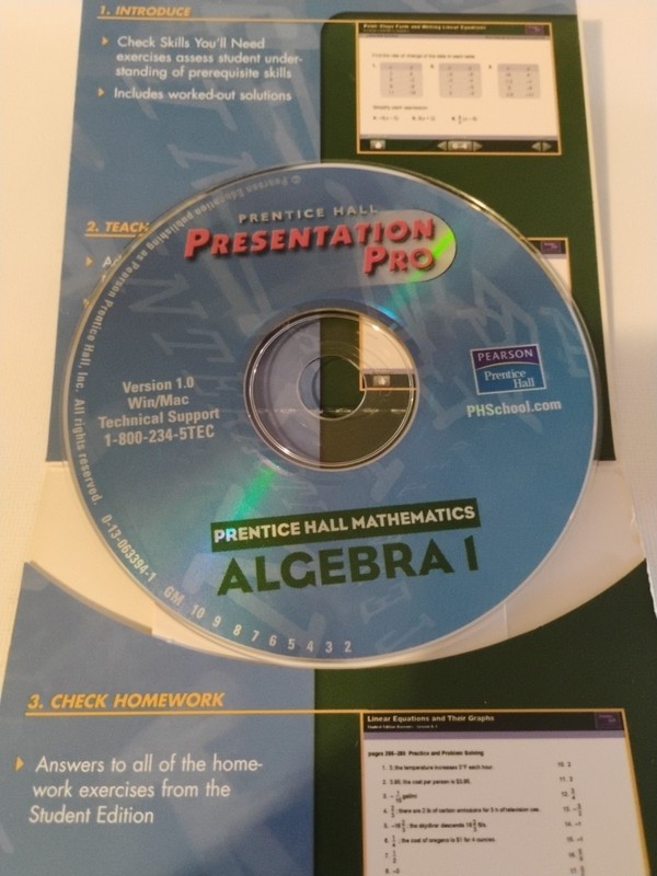 Presentation Pro PRENTICE HALL Algebra 1 Mathematics When Does 95 98 XP 2000 MAC gallery