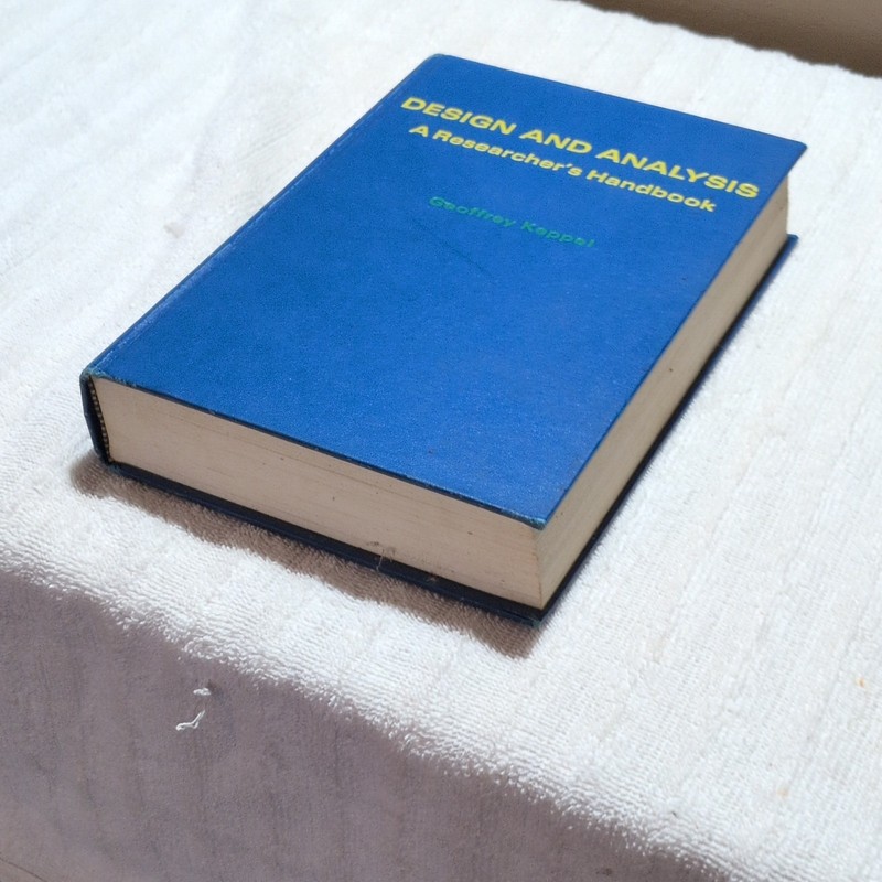 Prentice-Hall Design and Analysis by Geoffrey Keppel, 1973, Hardcover gallery