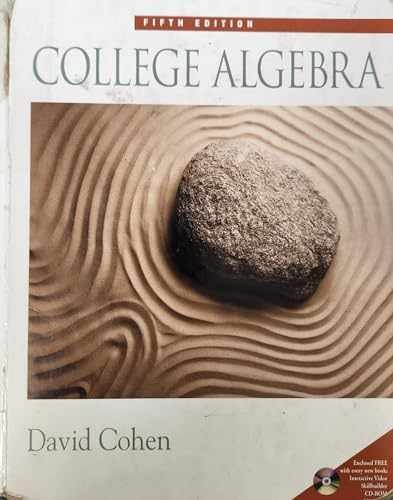 College Algebra (with CD-ROM, Make the - Hardcover, by Cohen David - Very Good
