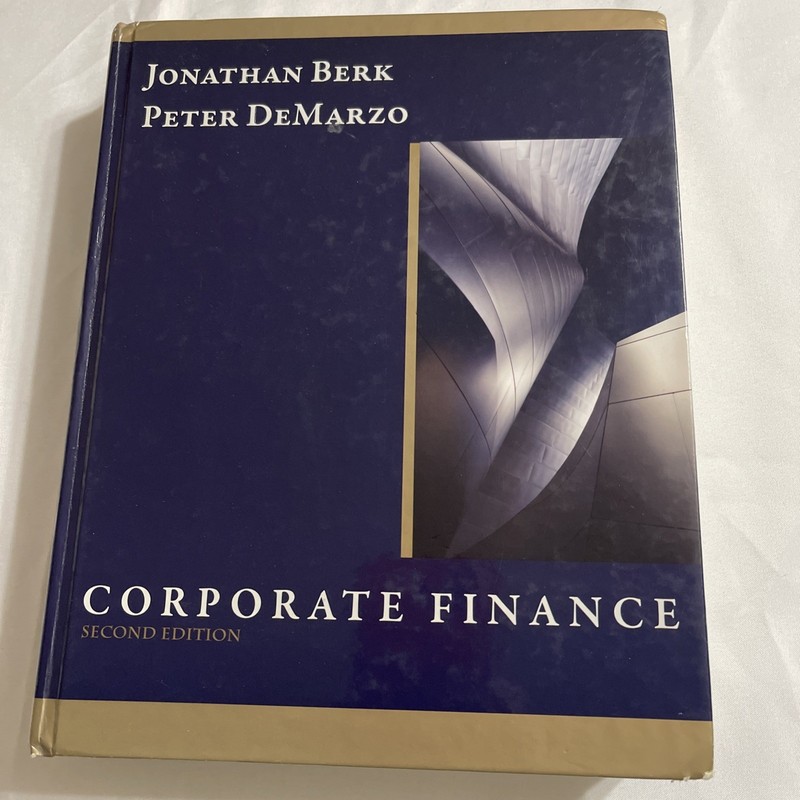 Corporate Finance 2nd Edition Berk DeMarzo Hardcover Textbook ISBN 9780136089438