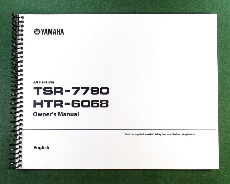 Yamaha HTR-6068 Instruction Manual: Full Color 149 Pages & Protective Covers!