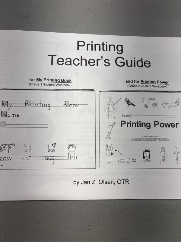Lot Handwriting Without Tears Printing Power, Teacher’s Guide Grade 1 And 2 OBO gallery