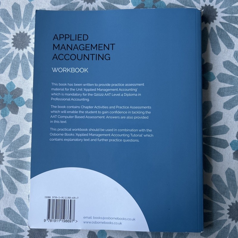 AAT Level 4 Management Accounting Osborne books workbook gallery