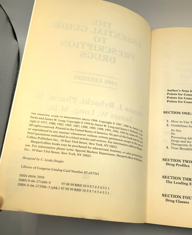 Book The Essential Guide to Prescription Drugs James J Rybacki James W Long 1998 gallery