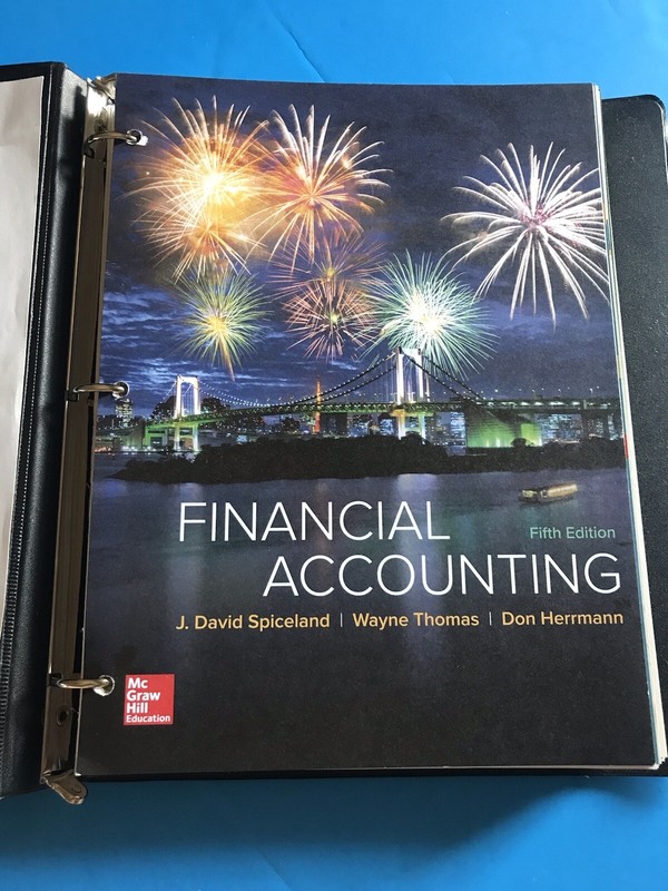 Used like new Financial Accounting Fifth Edition by Spiceland (Loose-Leaf Book)