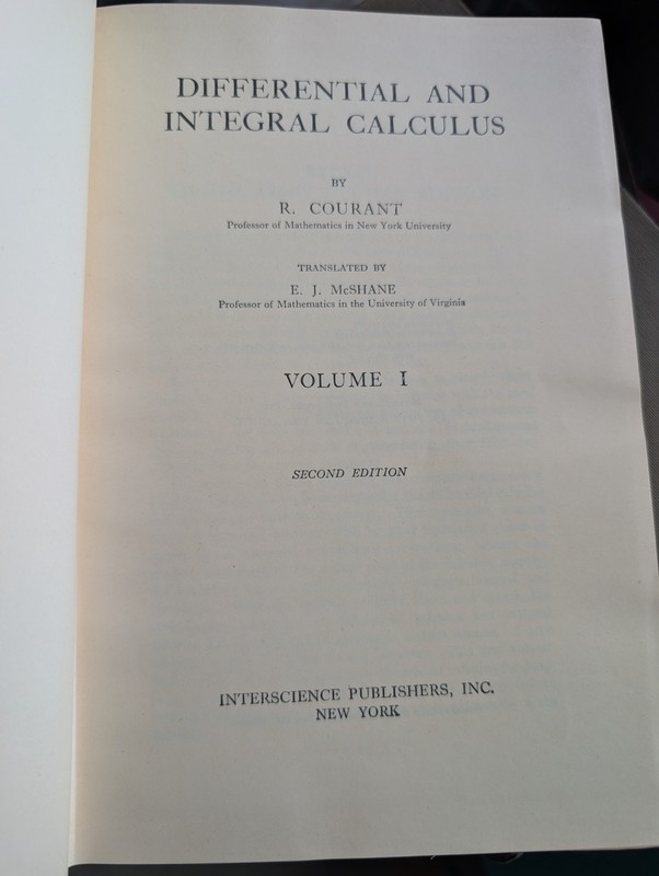 Differential and Integral Calculus, Vol. One, Courant, Richard, 9784871878388
