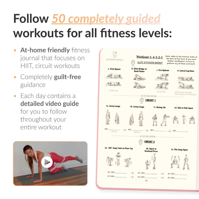 The Badass Body Goals Journal by Habit Nest. Booty Shaping & Resistance Training gallery
