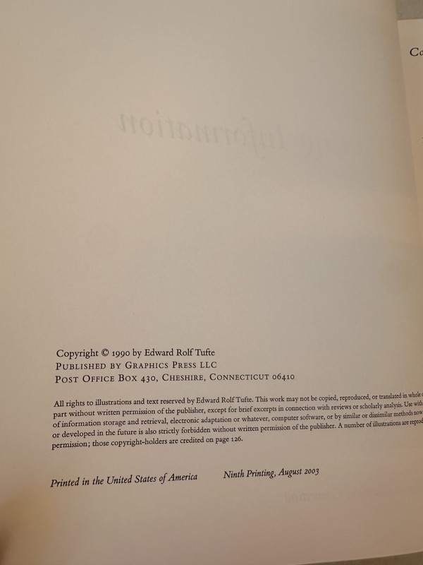 Envisioning Information : Paperback by Edward R. Tufte (1990, Trade Paperback) gallery