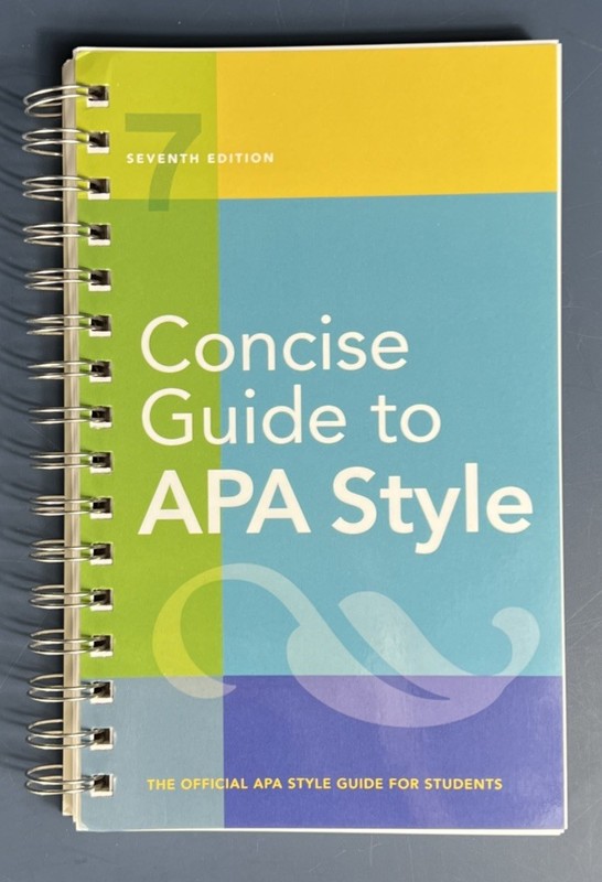 Concise Guide to APA Style Guide for Students 7th Edition Spiral Bound NEW