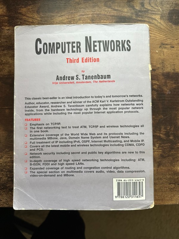 Computer Networks 3rd Edition Andrew S. Tanenbaum Paperback Networking Book gallery