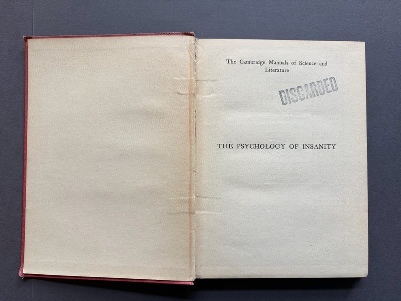 Psychology of Insanity by Bernard Hart (1912, First Edition) gallery