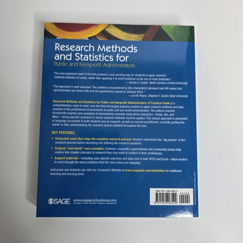 Research Methods and Statistics for Public and Nonprofit Administrators Paper gallery