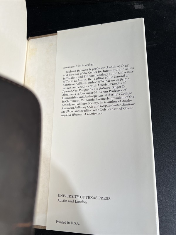 OOP 1st And Other Neighborly Names : Social Process… Texas Folklore HC DJ 1981 gallery